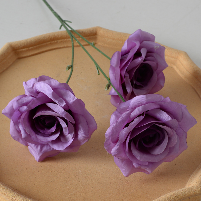フランネルのバラの花をシミュレーションしてバレンタインデーの家庭の結婚式の装飾の花の壁の手触りは花の人工造花をシミュレーションします。|undefined