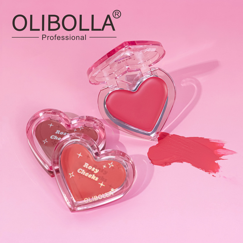 クロスボーダー OLIBOLLA ラブウォーターライトブラッシュクリームリップとチーク両用長持ちルージュブライトニング偽メイクブラッシュパレット|undefined