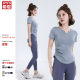 Yoga Clothing Women's 2024 Summer New Sports Short-sleeved T-shirt Pilates Training Top Running Fitness Clothing suit