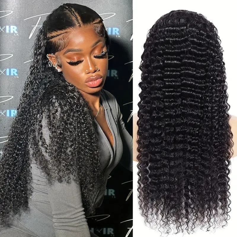 Synthetische Lace Front Perücke Mit Deep Wave Für Locken_voghion.com