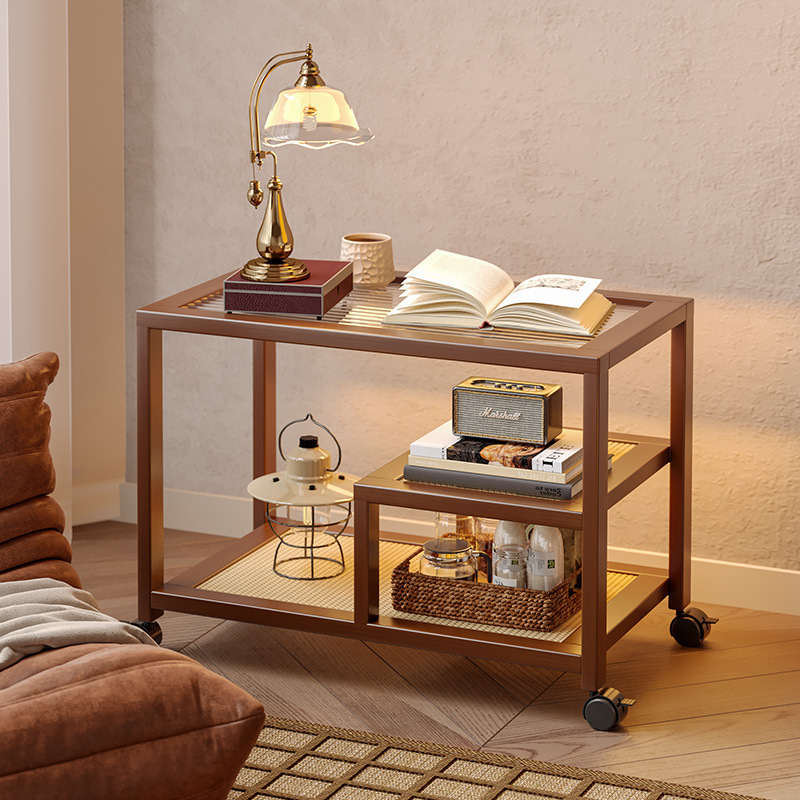 Side Table, Mobile Coffee Table, Second-Hand Trolley, Sofa Side Cabinet, Side Table, Living Room Small Table, Bedroom Bedside Storage Rack