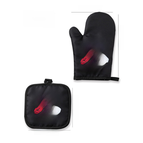 Wholesale thick kitchen oven gloves, heat-resistant microwave gloves, high-temperature baking insulating gloves