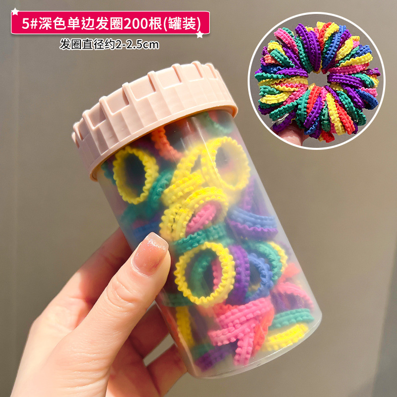 Banda de goma de color caramelo para niños cuerda para el cabello banda para el cabello cuerda para el cabello para bebés no lastima el cabello de aspecto alto lazo Cola de Caballo accesorios para el cabello lazo Anillo para el cabello