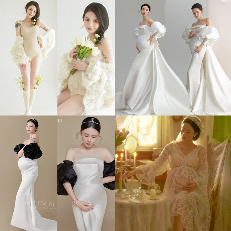 New Fashion Personalized Pregnant Women Photo Clothing Photo Studio Photography Pregnant Women Dress Art Photo Pregnancy Photo Dress