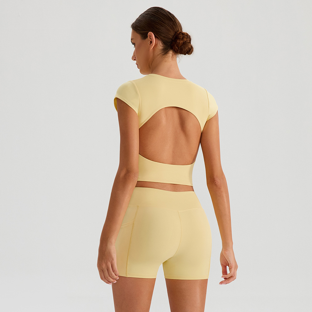 Set de ropa de yoga de diez recuerdos, ropa de entrenamiento de fitness de ocio al aire libre, ropa de entrenamiento de fitness de mujer