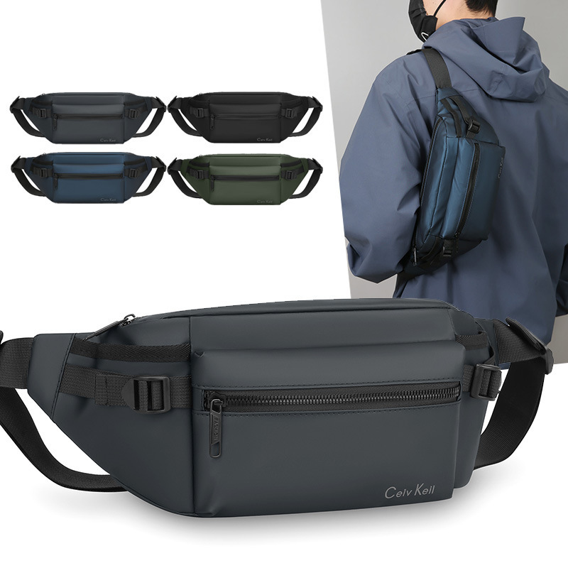Foreign trade cross-border waist bag, trendy and versatile, suitable for outdoor travel, men's lightweight sports convenient waterproof chest bag