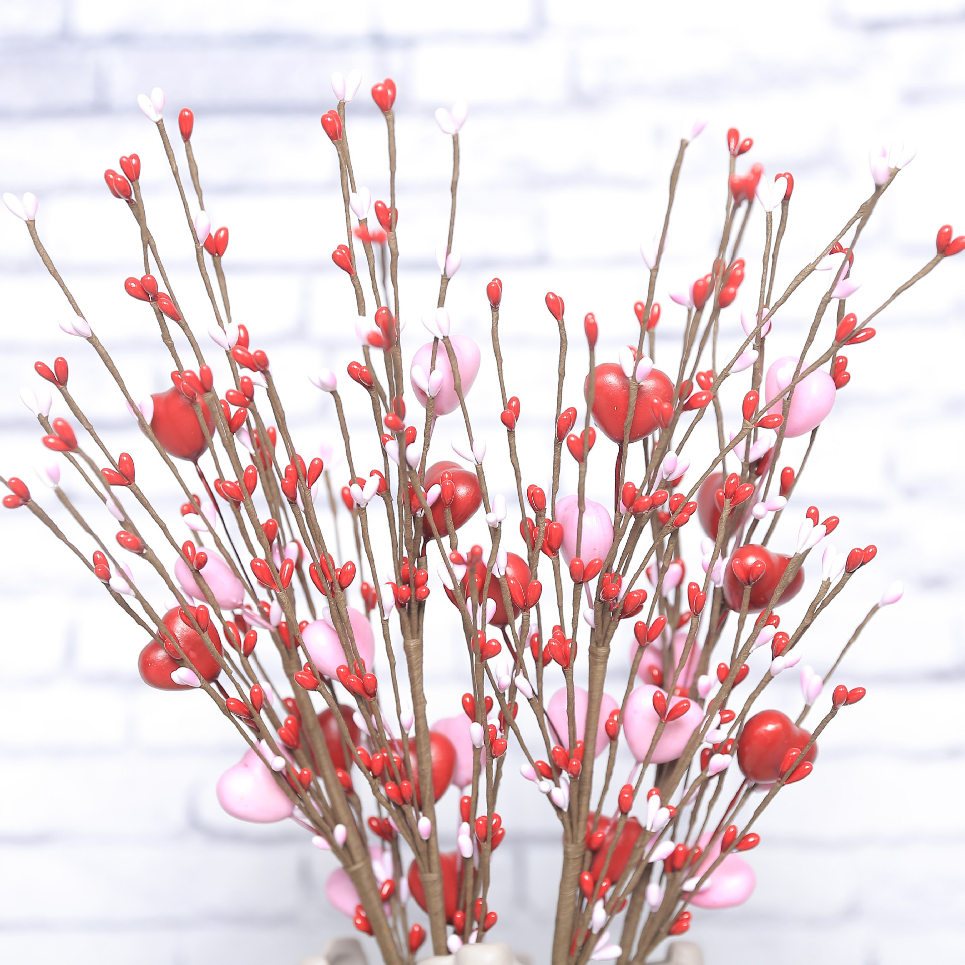 Flor simulada sensación de alta calidad, espuma de pe realista, sauce plateado, Tanabata, ambiente del día de San Valentín, decoración, flor falsa, spot al por mayor