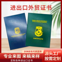 英文款A4封皮奖状内页内芯外壳定做烫金可打印珠光磨砂纸荣誉证书