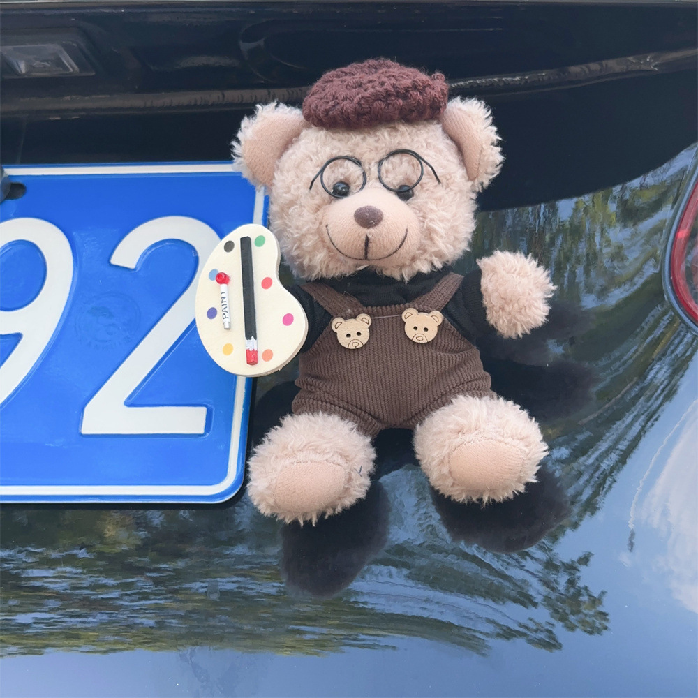 Personalidad encantadora del oso en línea decoración de la cola del automóvil adornos muñecas de peluche fuera del automóvil suministros de automóvil estables