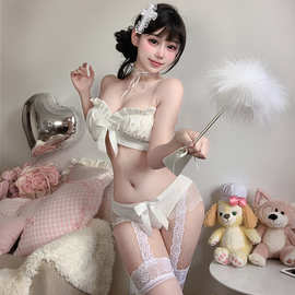 Sexy性感情趣礼物内衣纯欲蕾丝套装可爱女仆露胸惹火制服免脱2930