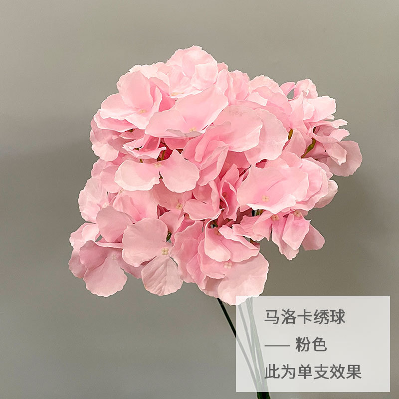 5 Hortensias Artificiales de Mallorca para Decoración de Bodas, Arreglo de Pasillo con Hortensias de Tela, Techo de Salón de Bodas, Ramo de Flores Artificiales Moderno