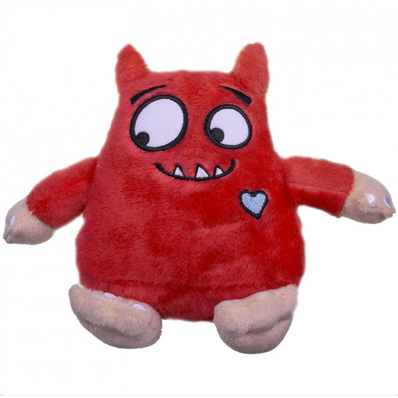 Children's Picture Book "Little Monster Amon Love Monster" Red Heart Monster Plush Doll Toy