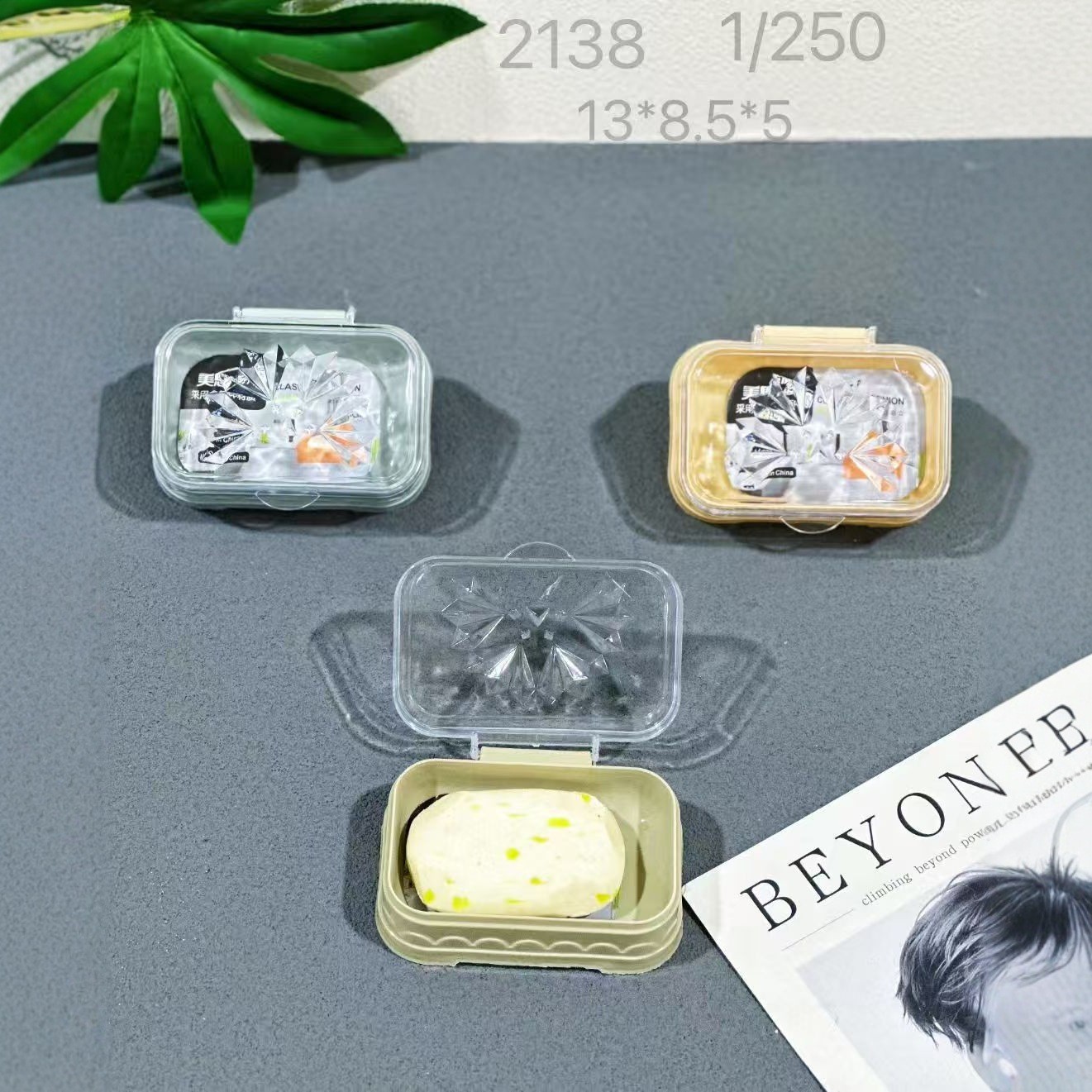 17 tipos de caja de jabón - 1 caja de jabón de baño caja de jabón de doble capa de viento de crema doméstica dormitorio de estudiantes image 12