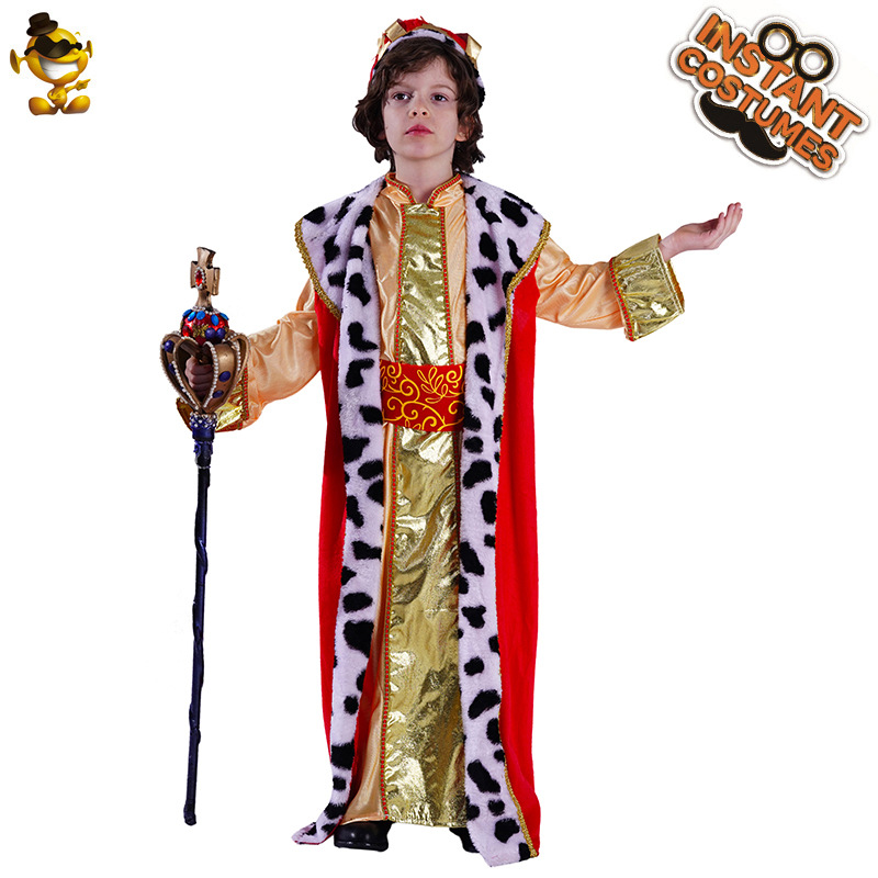 Disfraces de Halloween para niños, conjunto de disfraz de rey, ropa de cosplay para fiestas, suministro transfronterizo
