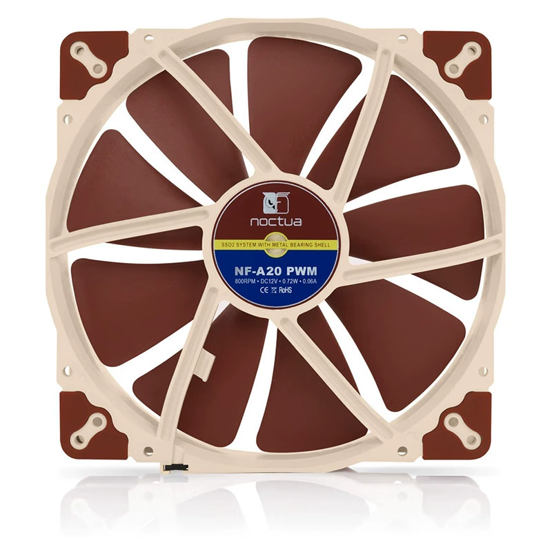 Вентилятор NOCTUA NF-A20 PWM CH.BK 20030 20 см для корпуса, интеллектуальное управление температурой