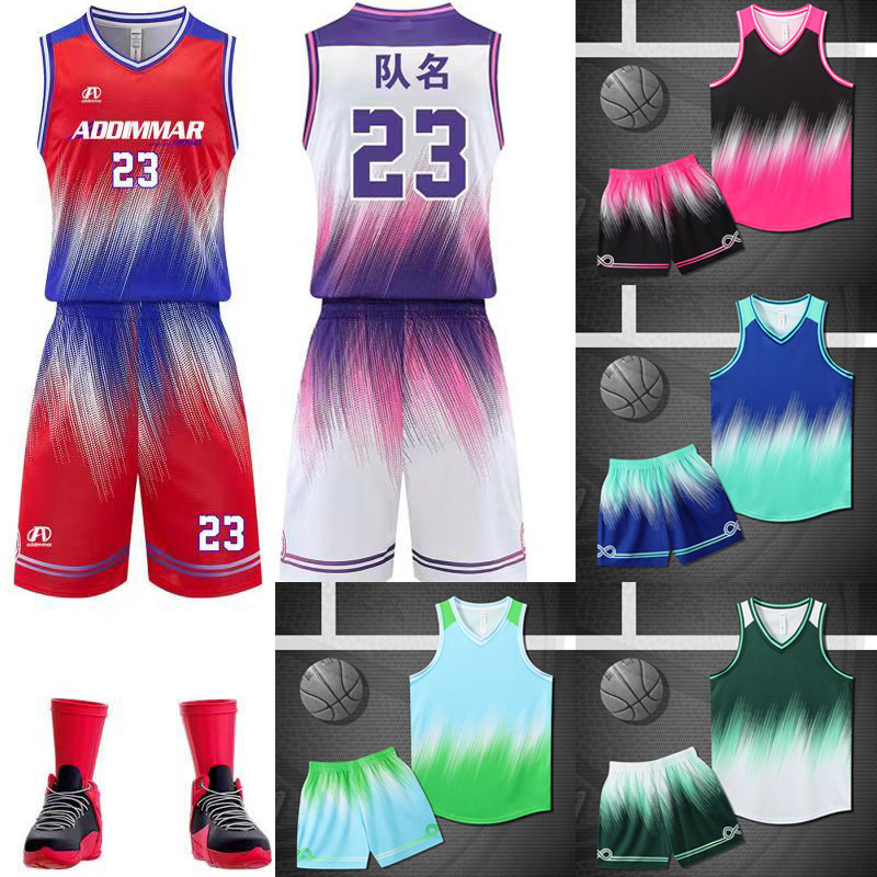 American Basketball Uniforms, Sports Suits, Competition Team Uniforms, Children's Training Uniforms, Group Purchase, Customized High-End Jerseys, Quick-Drying, for Men and Women