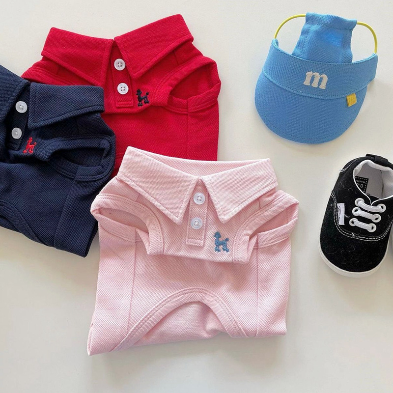 Lindo pony bordado Polo camisa perro Primavera Verano ropa delgada camiseta gato ropa que Panda ropa para mascotas