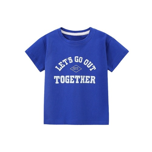 Children's Short Sleeve T-shirt 100% Cotton for Boys and Girls 2024 Spring Base Shirt for Toddlers and Young Children All-Cotton Autumn Top Cartoon Style Versatile