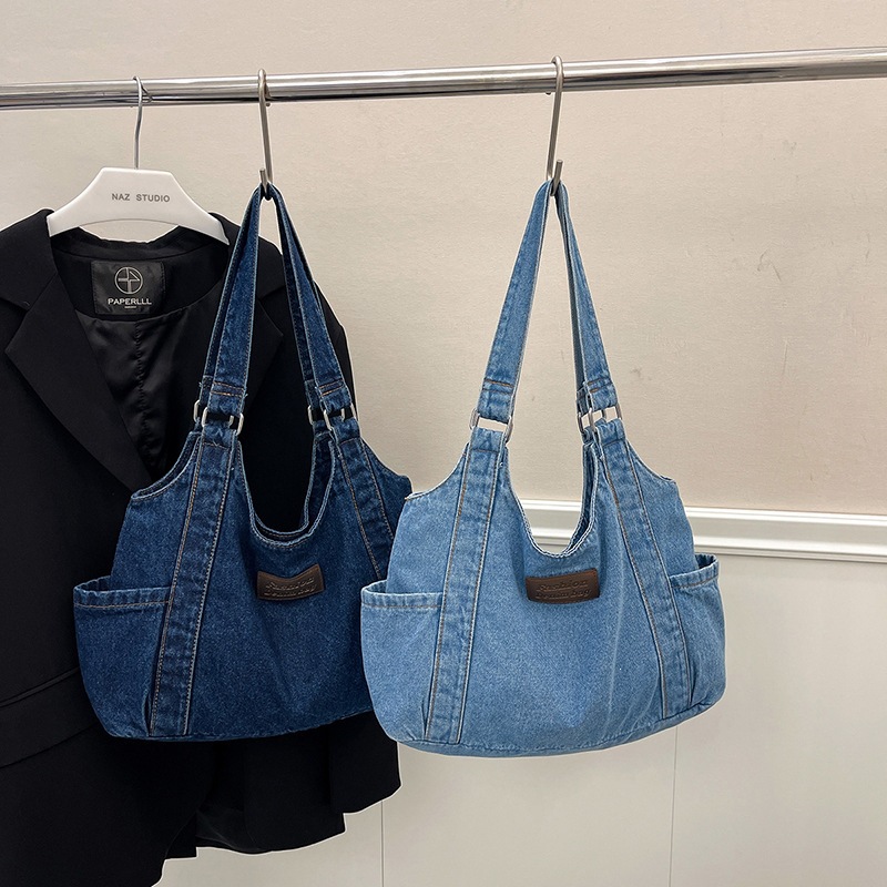 Japanese denim one-shoulder bag
