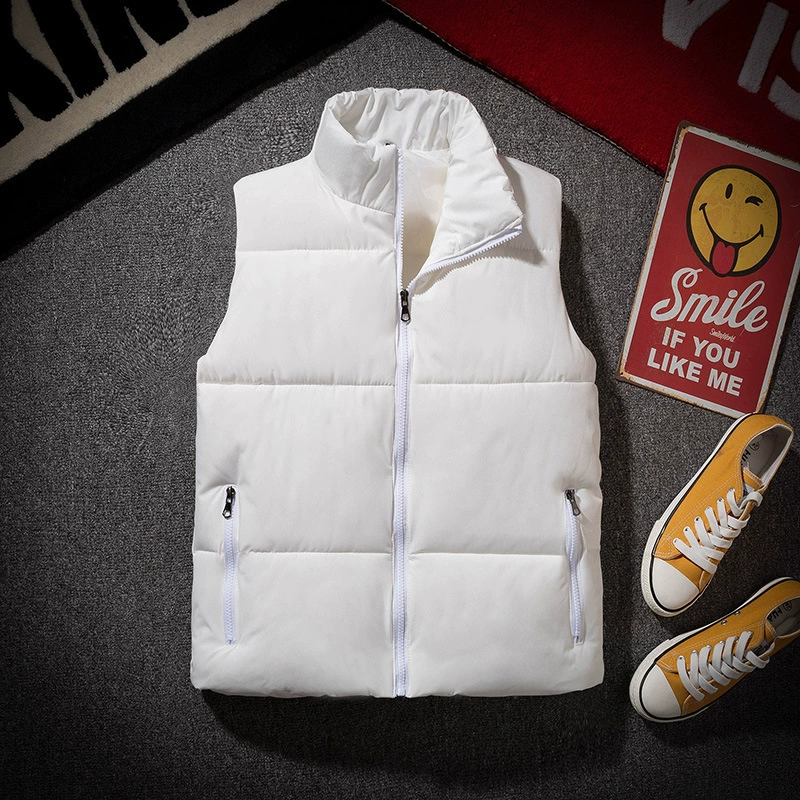 Мужская куртка с хлопковой подкладкой, жилет, внешняя торговля, модный пуховый хлопковый жилет, жилет с воротником-стойкой, кардиган на молнии, хлопковое пальто, мужская оптовая продажа