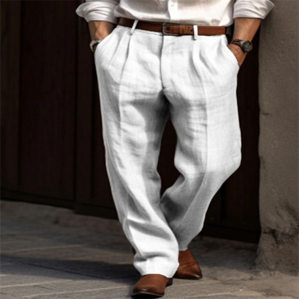 Solid color comfortable breathable casual fashionable trousers