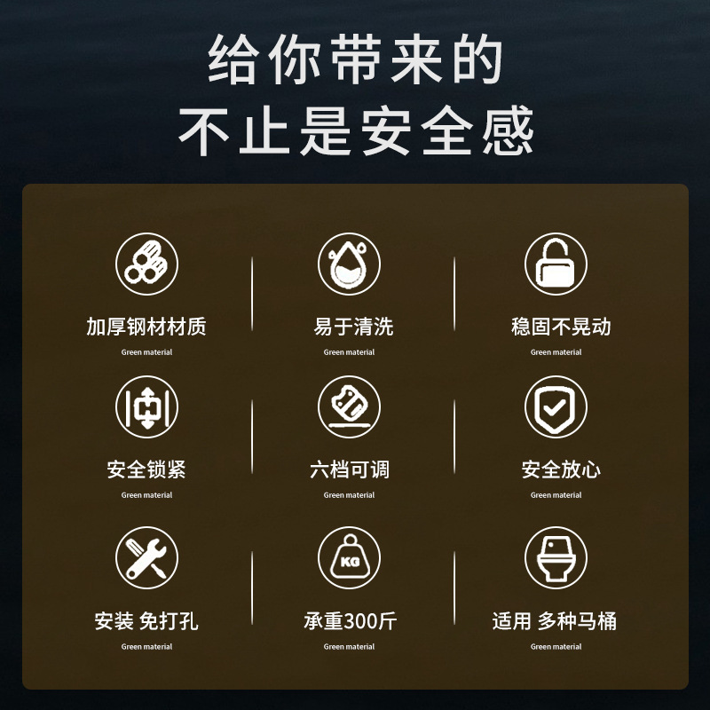 Suministro directo de fábrica inodoro apoyabrazos inodoro estante de refuerzo apoyabrazos ancianos mujeres embarazadas inodoro apoyabrazos adecuado para el Envejecimiento