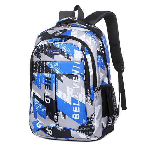 跨境新款时尚休闲印花学生书包潮流迷彩双肩包大容量旅行电脑背包