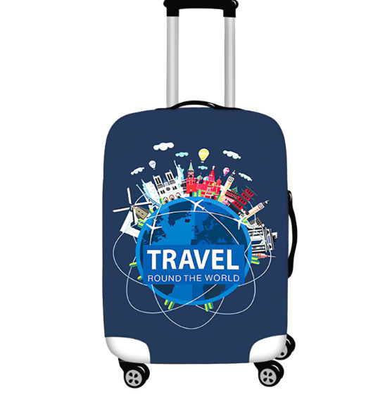 cubierta de maleta gruesa y resistente al desgaste cubierta de caja elástica caja de tracción cubierta de polvo cubierta de maleta de viaje impresión completa