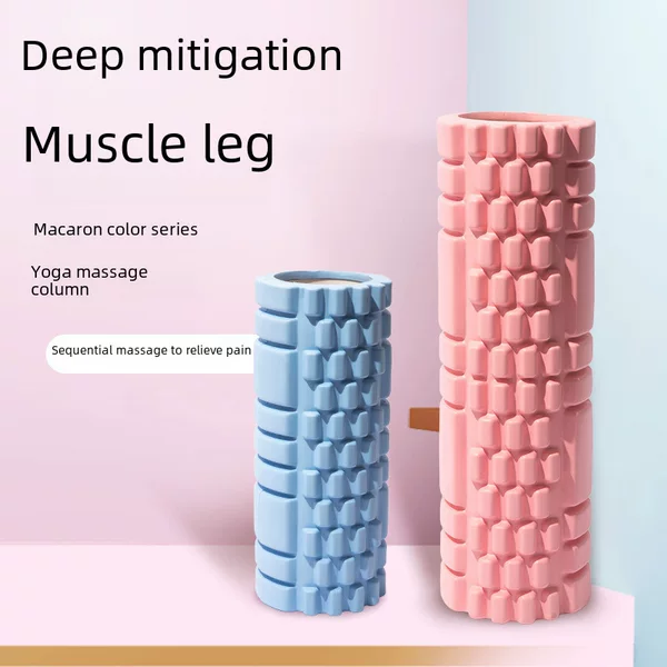 Foam Roller Yoga Column Yoga Mat Manufacturer Direct Sales Eva Fitness Massage Stick Massage Equipment Wolf Tooth Hollow Column