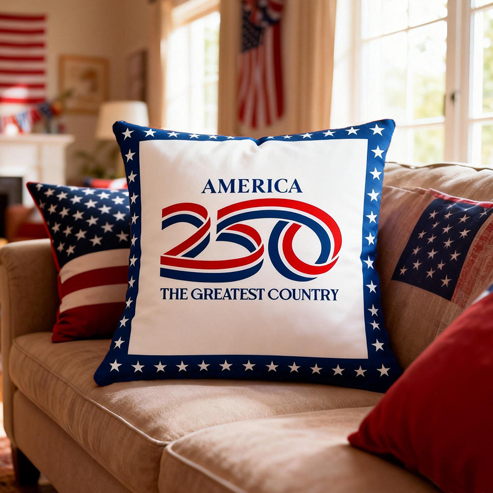 Nuevo día de la independencia de los Estados Unidos almohada escena de diseño de props creativo sofá de lino silla decoración artesanía