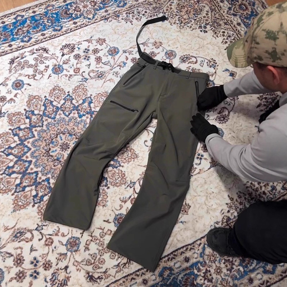 Trendy Brand Three-Proof Casual Softshell Pants for Men, Spring and Autumn Loose American Military Workwear Pants, Outdoor Hiking Functional Pants