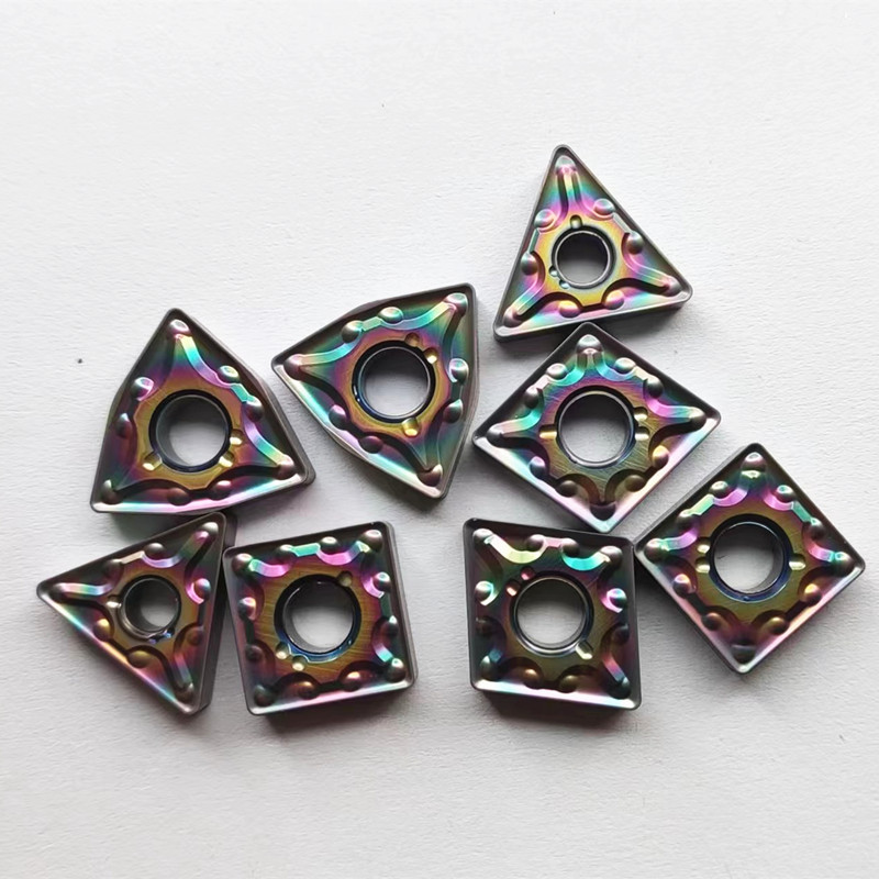 Hoja de temple CNC WNMG080408 Hoja de torneado cilíndrica en forma de melocotón superdura, acero para cojinetes, cabezal triangular TNMG