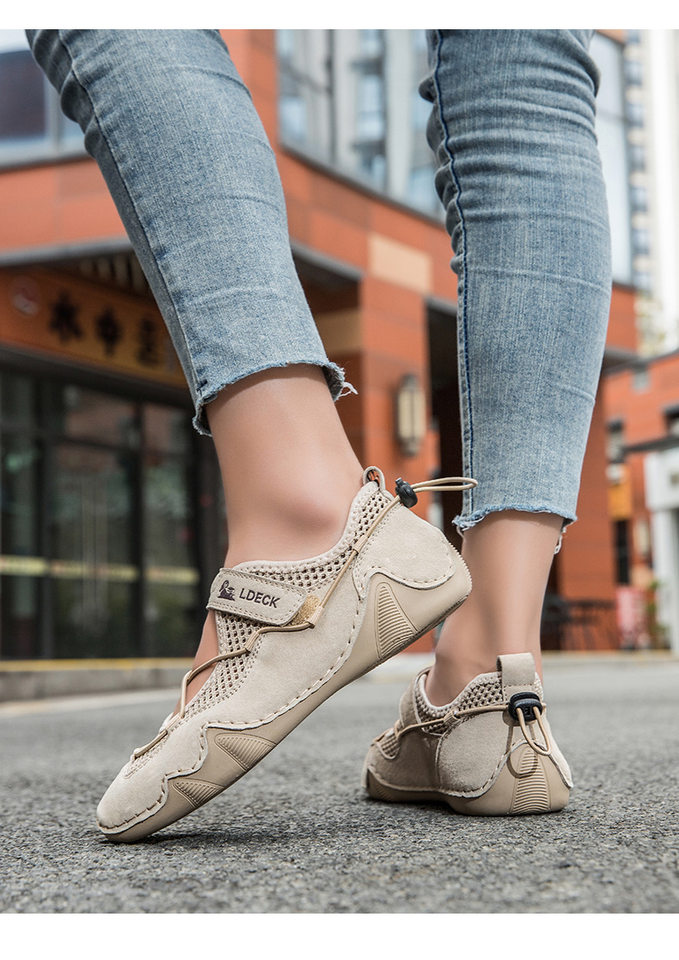 Giày thể thao unisex cỡ lớn, giày sneaker lưới thoáng khí mùa hè, đế bằng — 5816 Xanh cát, 5816 màu cát chi tiết 13