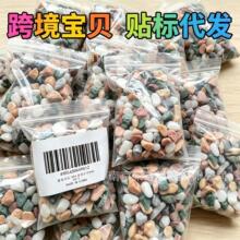 天然五彩石洗米石水磨石粘胶石水洗石铺地鱼缸造景用小石子代发