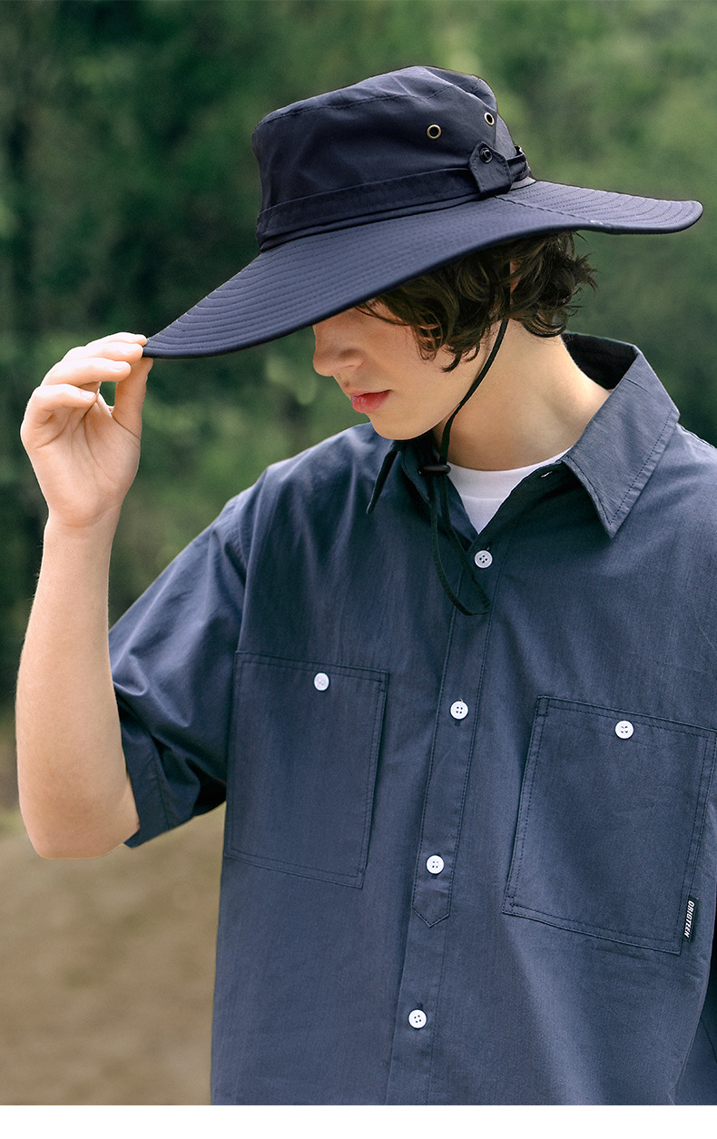 Western cowboy outdoor quick drying waterproof mountain climbing camping fishing protection hat, summer sun hat_voghion.com