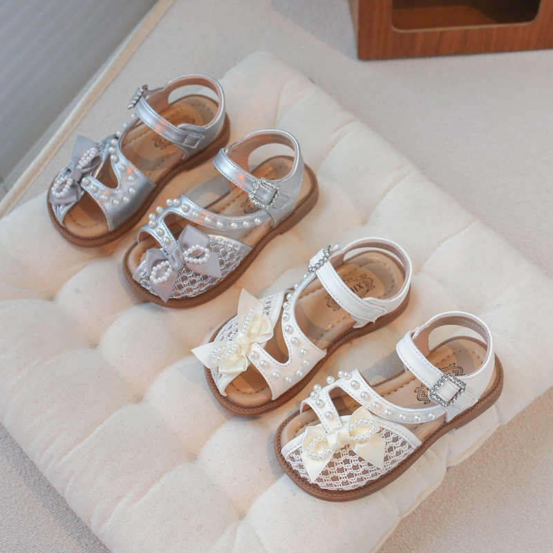 2026 verano nuevo bebé zapatos de arco de malla princesa zapatos romanos antideslizantes image 4