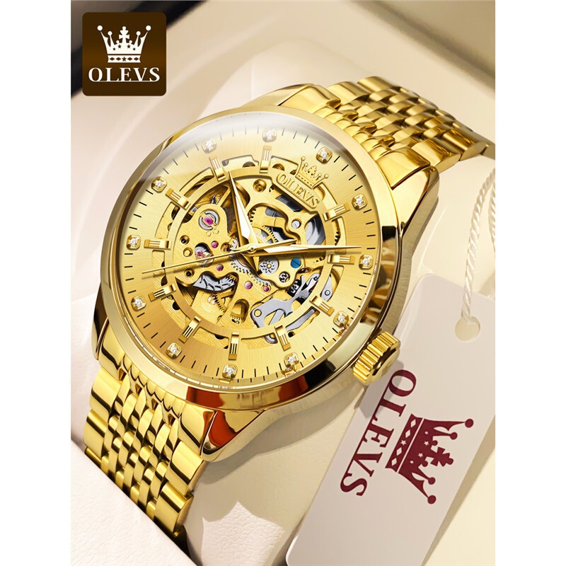 Authentic Swiss Gold Watch, High-End Men's Mechanical Watch, Fully Automatic Waterproof Skeleton Watch, Top Ten Brand Name Watches for Men Authentic Swiss Gold Watch, High-End Men's Mechanical Watch, Fully Automatic Waterproof Skeleton Watch, Top Ten Brand Name Watches for Men