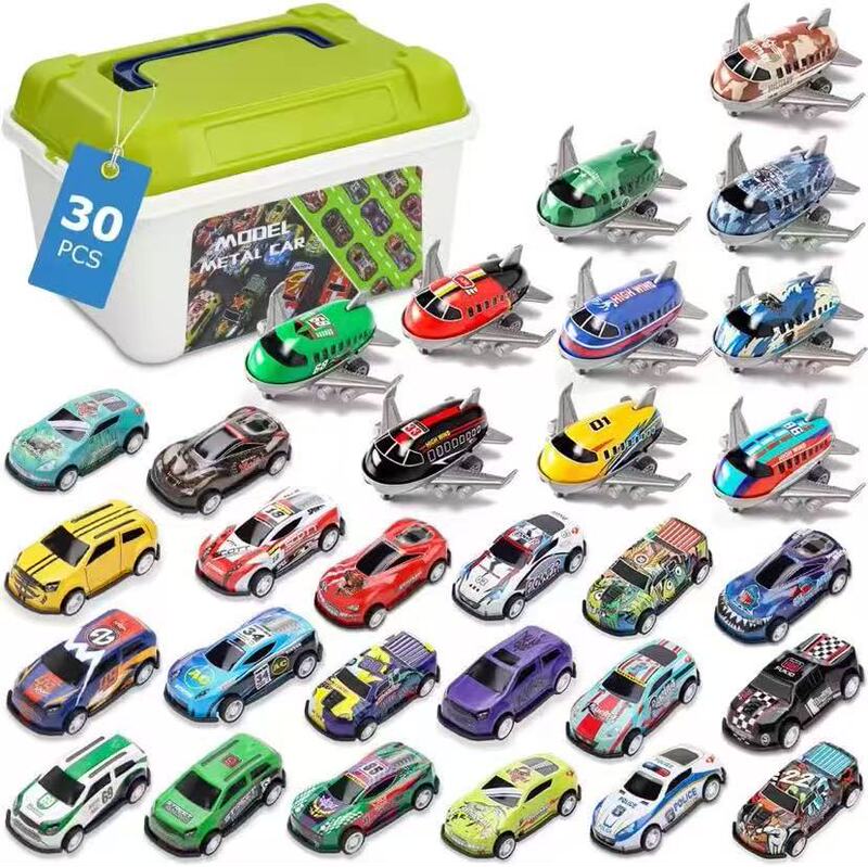 Children's alloy car toy car boy 2 a 3 year old baby back car inertia mini simulation racing model
