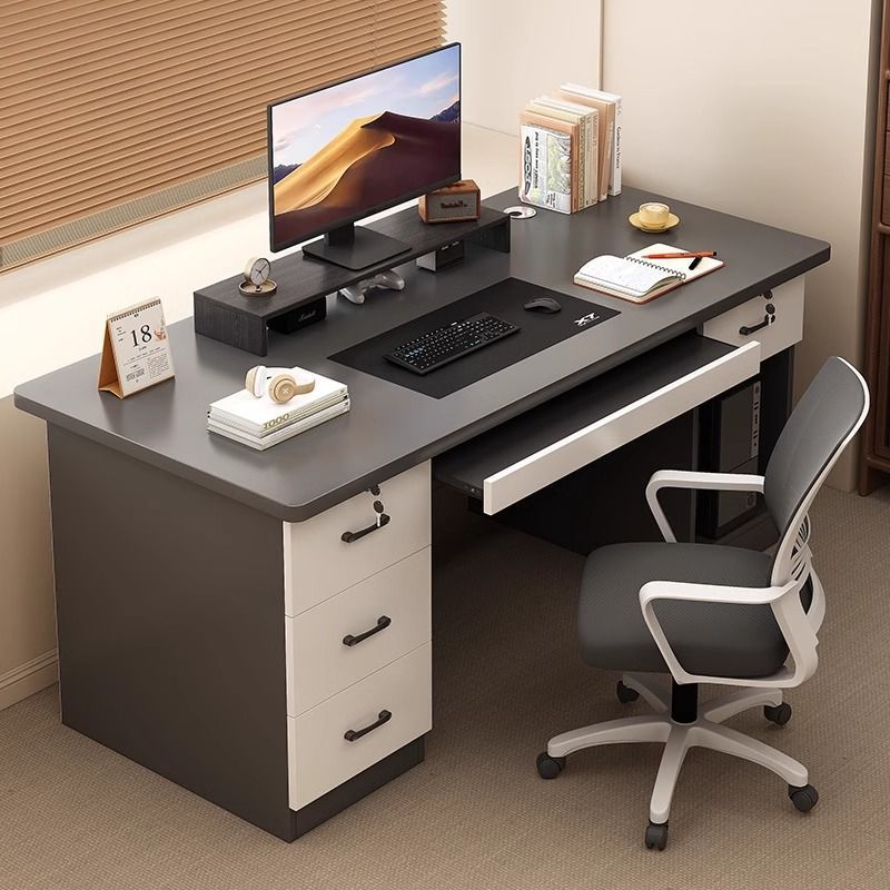 电脑桌台式家用电竞桌椅卧室带抽屉书桌学生写字桌简约现代办公桌