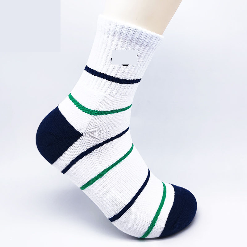 Calcetines de bádminton profesionales para hombres y mujeres, tubo medio, toalla antideslizante, fondo, tenis, baloncesto, correr, calcetines deportivos gruesos y transpirables