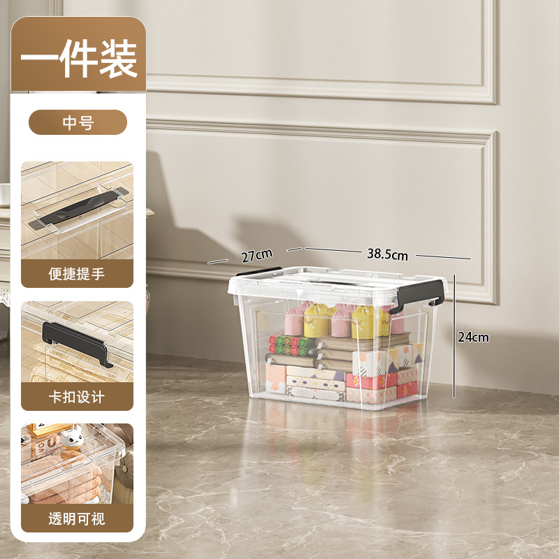 두꺼워진 중간 사이즈 [길이 38.5 폭 27 높이 24cm] 고투명도