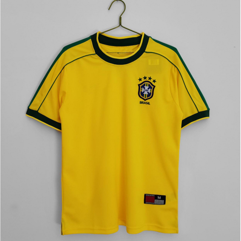 Colección de fútbol retro popular Argentina Alemania Inglaterra Brasil Copa Mundial de fútbol de manga corta