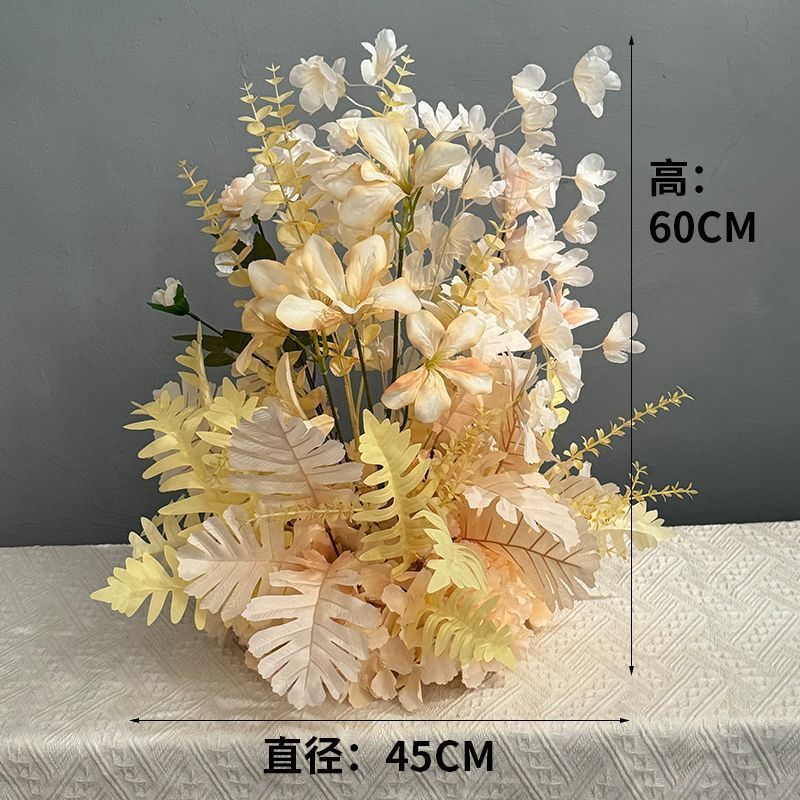 升级大尺寸订婚仿真花排花仿真绢花成品装饰尤加利花排台路婚礼|undefined