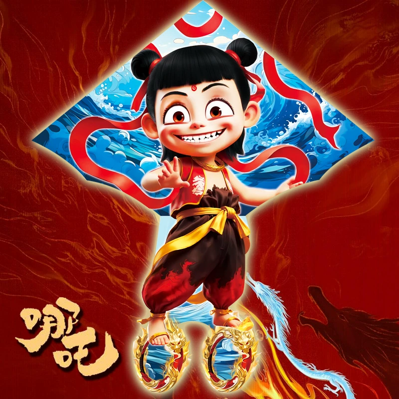 Небесный змей Nezha Ao Run Ao Bing 2025, новый вейфанский воздушный змей для детей с характером «Не́джа», для взрослых и детей, легкий в полёте