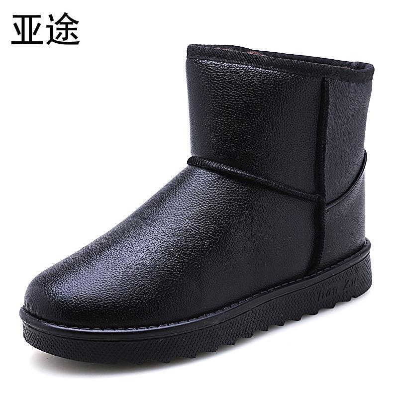 Botas de nieve para hombre 2025, forradas de lana, gruesas, cálidas, impermeables, de cuero PU, estilo Martin, modernas, para parejas, de algodón, para hombre y mujer image 6