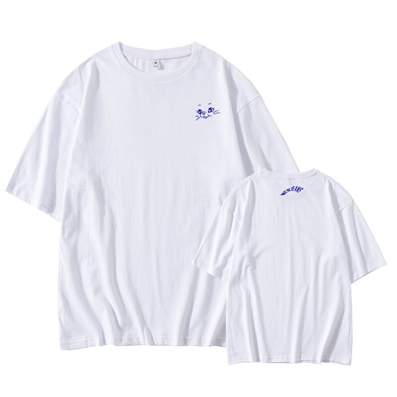 Jiang Hailin HAERIN Jin Minzhi Fan Yuxin Surrounding the Same Rabbit Printed Short-sleeved T-shirt Clothes Jiang Hailin HAERIN Jin Minzhi Fan Yuxin Surrounding the Same Rabbit Printed Short-sleeved T-shirt Clothes