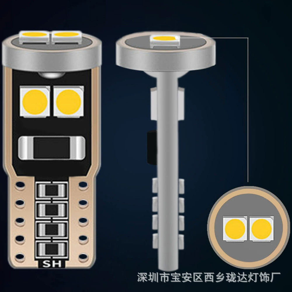 LED-лампа T10 для автомобиля, светильник для чтения 3030 6smd ультра — правый свет, bubble