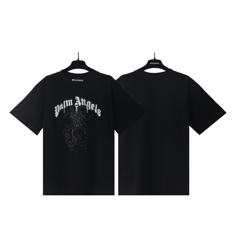 PA Palm Angel High Street Loose Short Sleeve Palm Angels Pattern Printed Round Neck T-Shirt Summer New