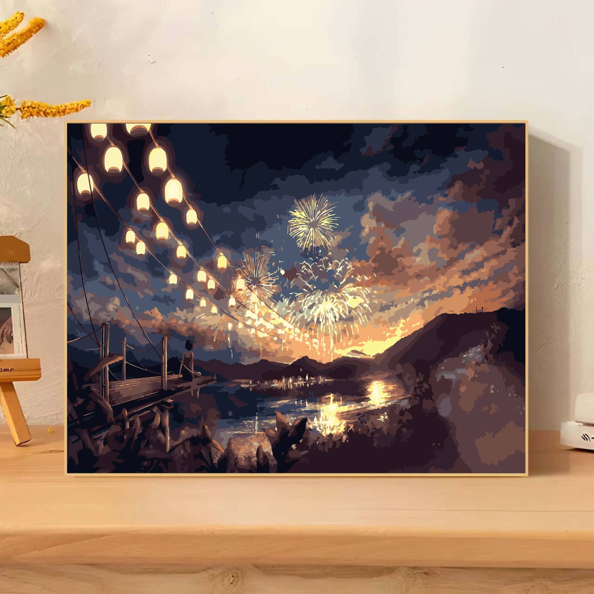 Pintura al óleo digital hecha a mano diy relleno sala de estar decoración de pintura colgante arte relleno pintura al óleo al por mayor