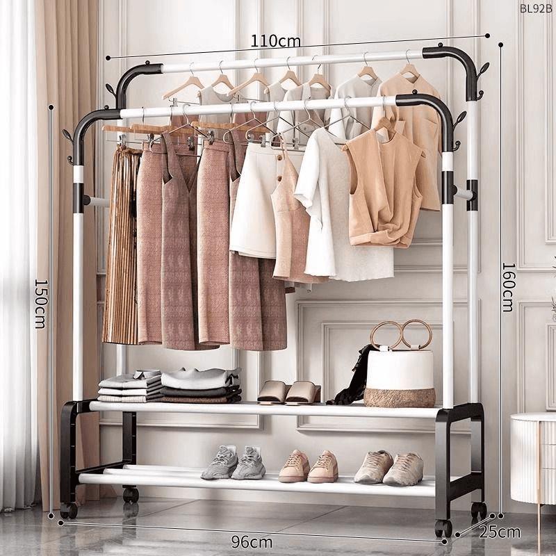 럭셔리 모델-110 더블 레이어 더블 폴 화이트 + 휠